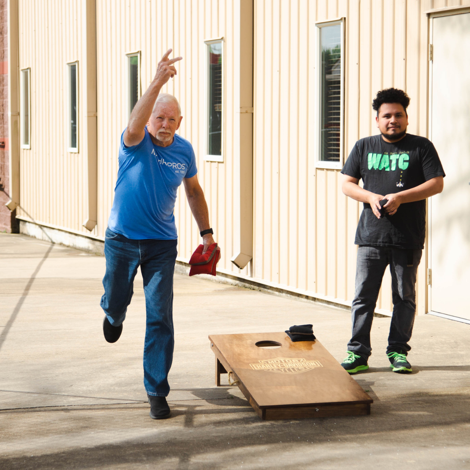 my hr professionals team week cornhole